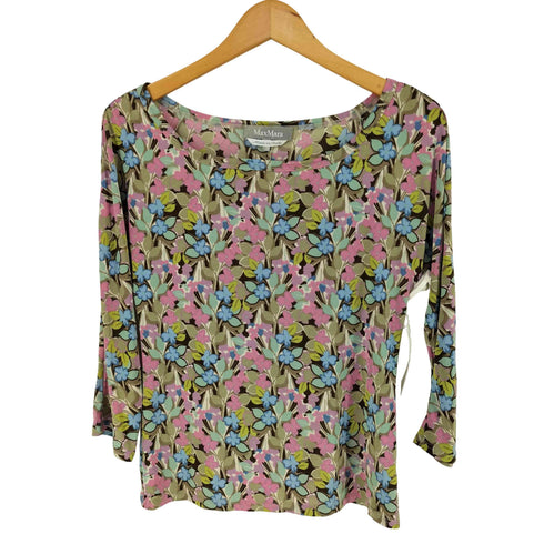 マックスマーラ MAX MARA 花柄 ボートネック カットソー レディース import:L