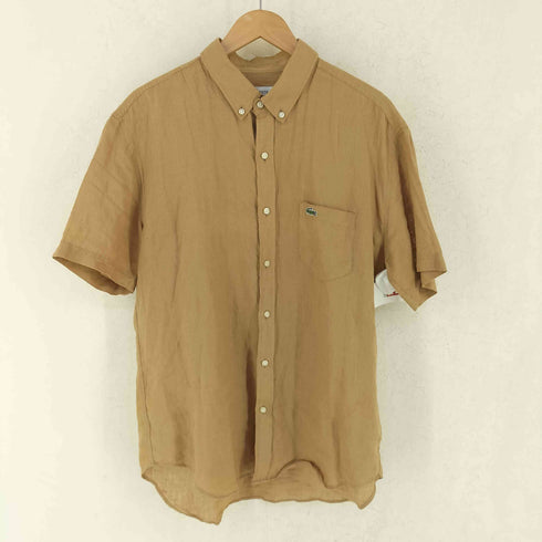 ラコステ LACOSTE リネン ショートスリーブ ボタンダウンシャツ メンズ M/L