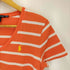 ラルフローレンスポーツ RALPH LAUREN SPORT ポニー刺繍 ボーダー Vネック 半袖 Tシャツ レディース import:M