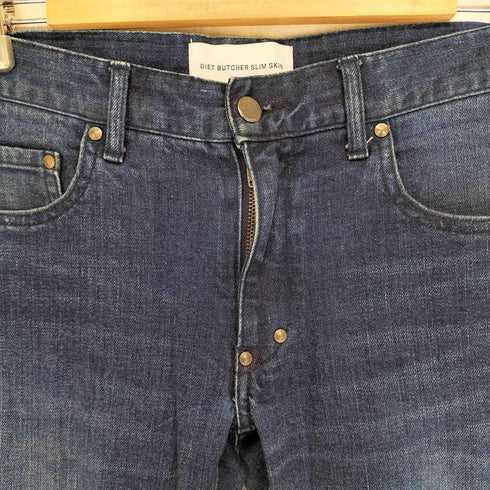 ダイエットブッチャースリムスキン DIET BUTCHER SLIM SKIN ウォッシュド 裾ジップ スリム デニム パンツ メンズ