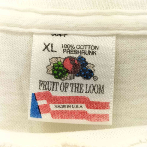 フルーツオブザルーム FRUIT OF THE LOOM 1986年コピーライト プリントクルーネック 半袖 Tシャツ メンズ XL