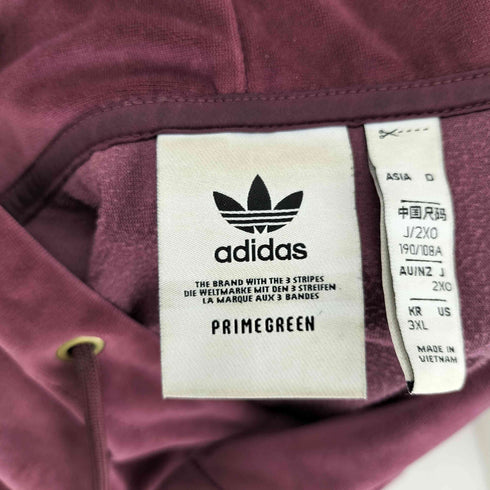 アディダスオリジナルス adidas Originals Burgundy Adicolor Velour Hoodieバーガンディ・アディカラー・ベロア・フーディ パーカー メンズ