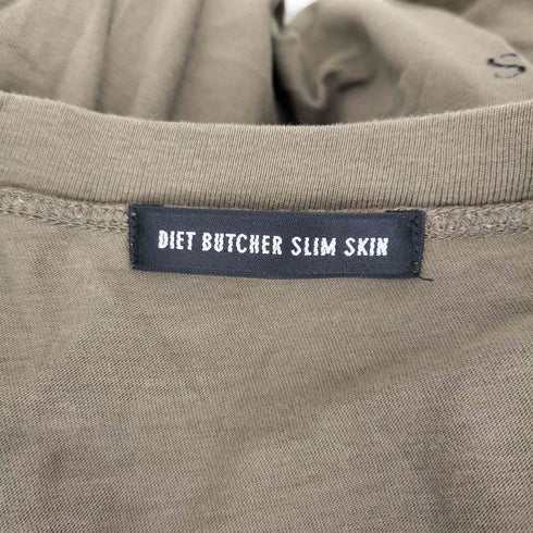 ダイエットブッチャースリムスキン DIET BUTCHER SLIM SKIN マルチ グラフィックプリント 切替 長袖 Tシャツ メンズ