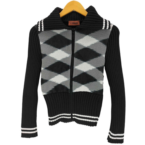 ミッソーニ MISSONI BOMBER JACKET アーガイル柄 ボンバージャケット レディース 40