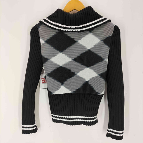 ミッソーニ MISSONI BOMBER JACKET アーガイル柄 ボンバージャケット レディース 40
