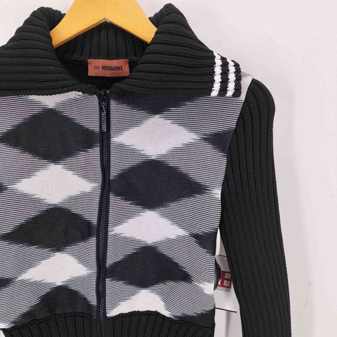 ミッソーニ MISSONI BOMBER JACKET アーガイル柄 ボンバージャケット レディース 40