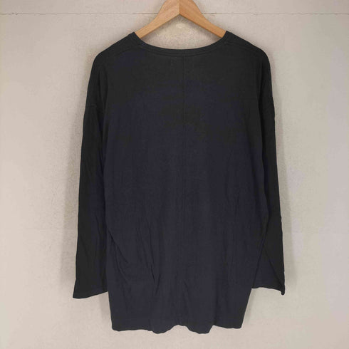 ダイエットブッチャースリムスキン DIET BUTCHER SLIM SKIN 無地 レザーパッチ クルーネック 長袖 Tシャツ メンズ