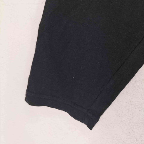 ダイエットブッチャースリムスキン DIET BUTCHER SLIM SKIN 無地 レザーパッチ クルーネック 長袖 Tシャツ メンズ