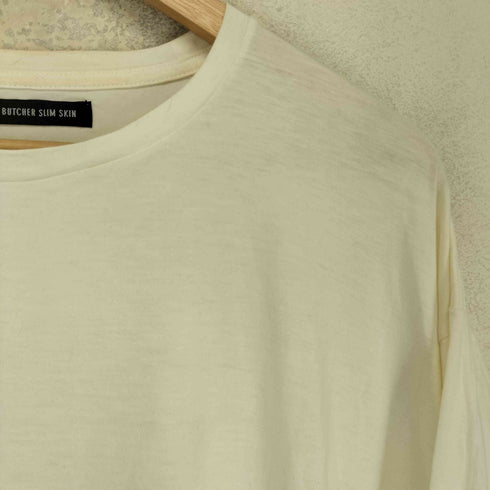 ダイエットブッチャースリムスキン DIET BUTCHER SLIM SKIN 背面プリント クルーネック 長袖 Tシャツ メンズ
