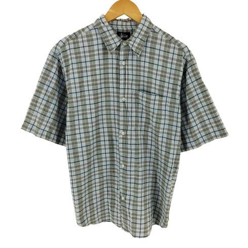 ステューシー Stussy 90S 紺タグ OLD 半袖 コットン チェック シャツ メンズ M