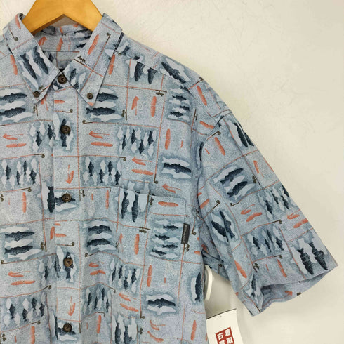 ウールリッチ WOOLRICH OCEAN FISH STENCIL S/S ボタンダウンシャツ メンズ import:M