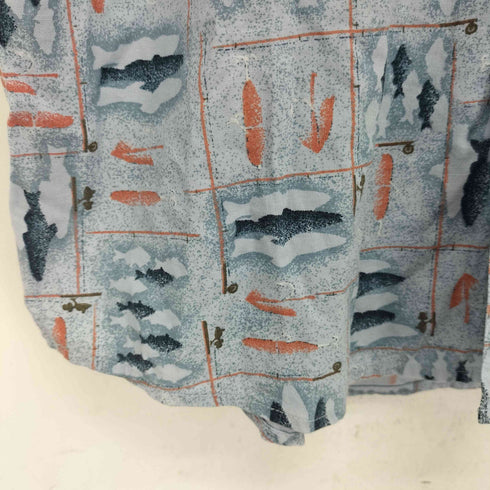 ウールリッチ WOOLRICH OCEAN FISH STENCIL S/S ボタンダウンシャツ メンズ import:M