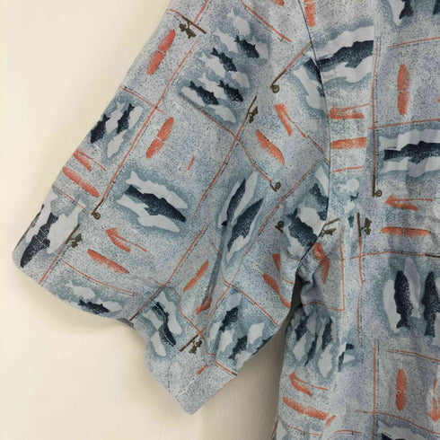 ウールリッチ WOOLRICH OCEAN FISH STENCIL S/S ボタンダウンシャツ メンズ import:M