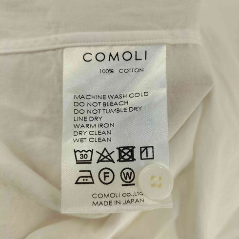 コモリ COMOLI 長袖 コットン バンドカラー シャツ メンズ 3