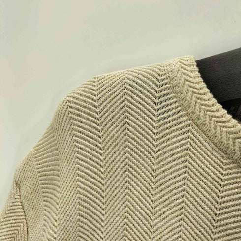 チャップスラルフローレン CHAPS RALPH LAUREN 90s ヘリンボーン コットン ニット 刺繍 ロゴ メンズ import:XL