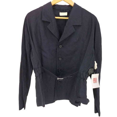 ヨウジヤマモト Yohji Yamamoto THE GINZA STORY リネンコットン ベルトストラップ 4Bテーラードジャケット レディース