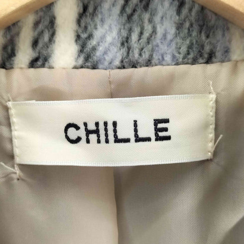 チル CHILLE チェックチェスターコート レディース