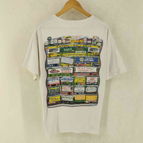 ヘインズ Hanes 両面 プリント 半袖 Tシャツ メンズ XL