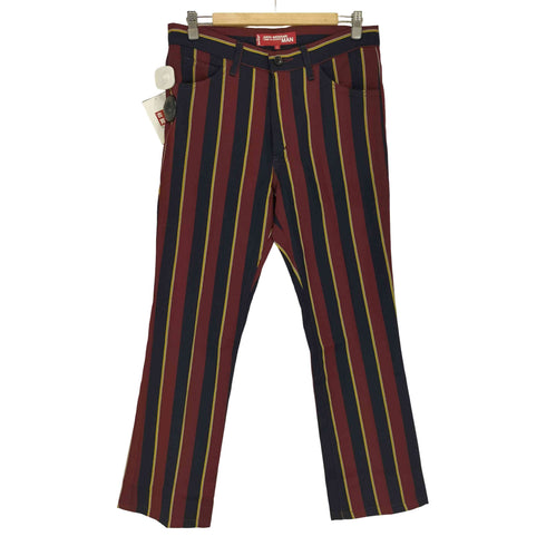 ジュンヤワタナベコムデギャルソンマン JUNYA WATANABE COMME des GARCONS MAN AD2002 00s ストライプ フレア パンツ メンズ S