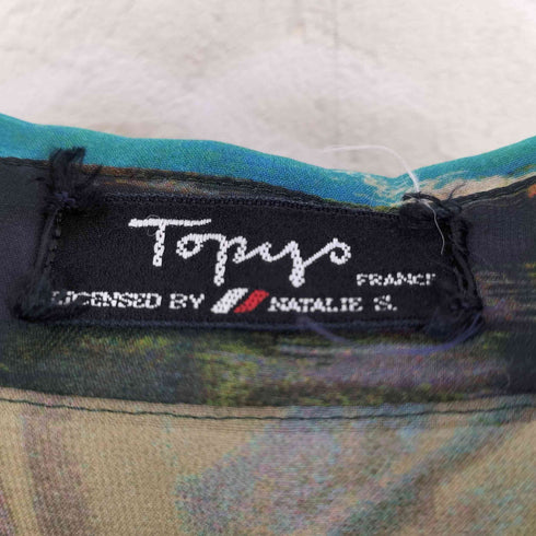 TOPYS トピーズ アート プリント 半袖 シャツ レディース