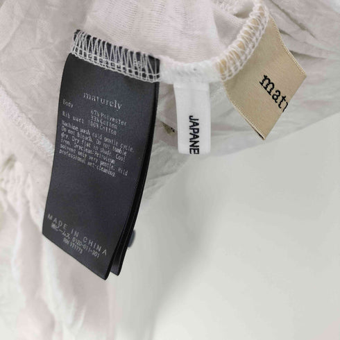 マチュアリー maturely 26ss ワッシャー ラグラン アレンジ ロングスリーブ コードギミック レディース