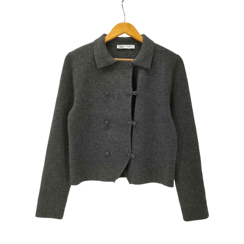 ザラ ZARA ニット クロス ジャケット カーディガン レディース import:M