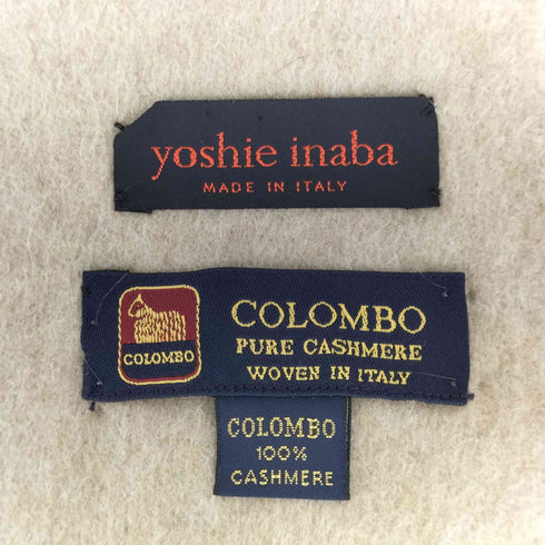 ヨシエイナバ YOSHIE INABA COLOMBO カシミヤ100 大判マフラー レディース