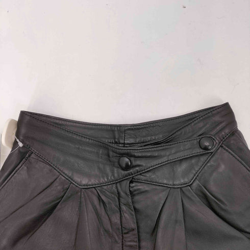 レザー パンツ リアル レザー ウエスト ギミック 4タック レディース
