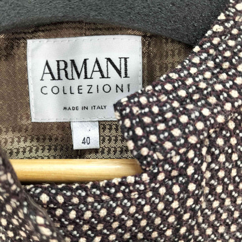 アルマーニコレツィオーニ ARMANI COLLEZIONI マオカラー ウールジャケット レディース 40