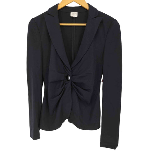 アルマーニコレツィオーニ ARMANI COLLEZIONI ギャザー 1B テーラードジャケット レディース 42