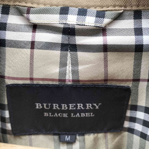 バーバリーブラックレーベル BURBERRY BLACK LABEL 裏地ノバチェック 麻 リネン コットン 生地 バルマカーン ステンカラー コート メンズ