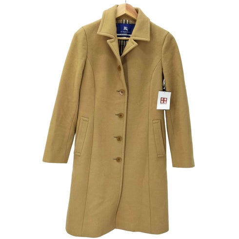 バーバリーブルーレーベル BURBERRY BLUE LABEL MADE IN ITALY イタリア製 裏地ノバチェック アンゴラ ウール メルトン チェスター コート レディース