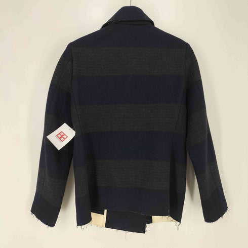 パラスパレス PALLAS PALACE vm ボーダー メルトンウール ショートコート レディース JPN:3