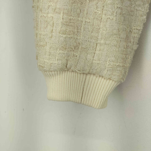 ザラ ZARA ノーカラー ツイード ジャケット レディース import:XL