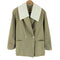 2WAY 付け襟 レイヤード ダブルブレスト ジャケット casual レディース