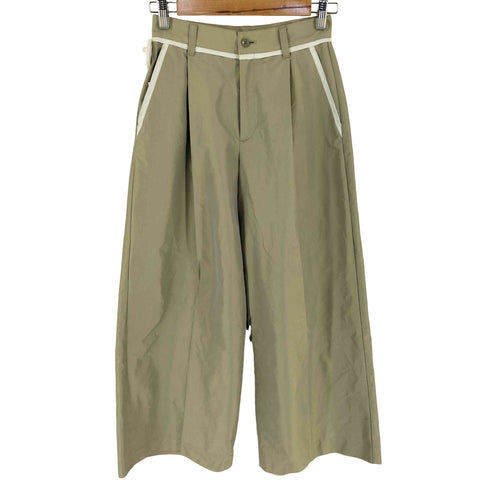 1タック センタープレス パイピング ワイド パンツ casual レディース