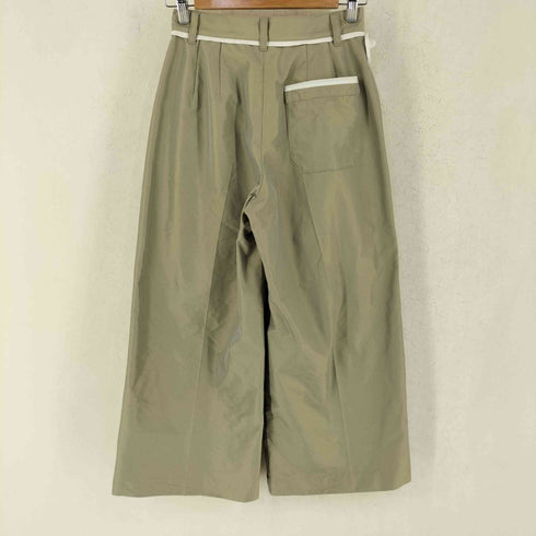 1タック センタープレス パイピング ワイド パンツ casual レディース