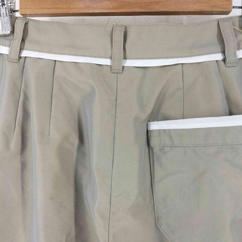 1タック センタープレス パイピング ワイド パンツ casual レディース