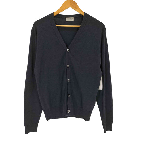 ジョンスメドレー JOHN SMEDLEY 90S Vネック 薄手ニット カーディガン メンズ M