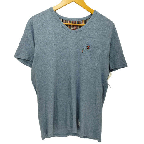 ポールスミス Paul Smith Crystal Rabbit クリスタルラビット 刺繍 Vネック Tシャツ メンズ JPN:L