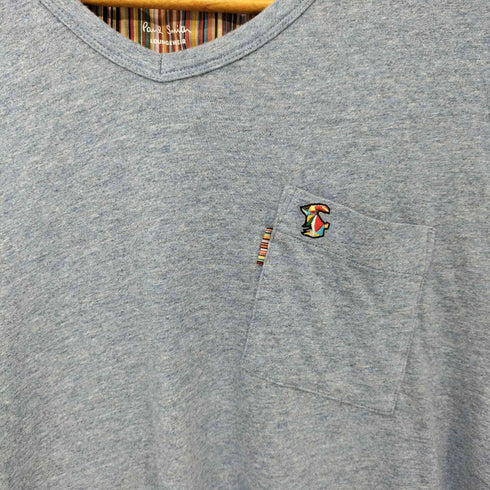 ポールスミス Paul Smith Crystal Rabbit クリスタルラビット 刺繍 Vネック Tシャツ メンズ JPN:L