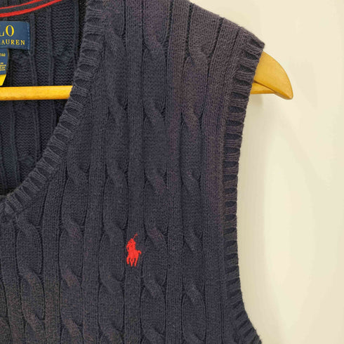 ポロラルフローレン POLO RALPH LAUREN ポニー刺繍 ニット ベスト レディース import:L