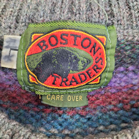 ボストントレーダーズ BOSTON TRADERS 90S マルチボーダー ウール ニット メンズ JPN:L