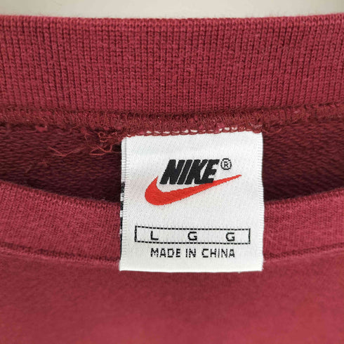 ナイキ NIKE 90S 白タグ ビッグ スウッシュ ロゴパッチ クルーネック スウェット メンズ import:L