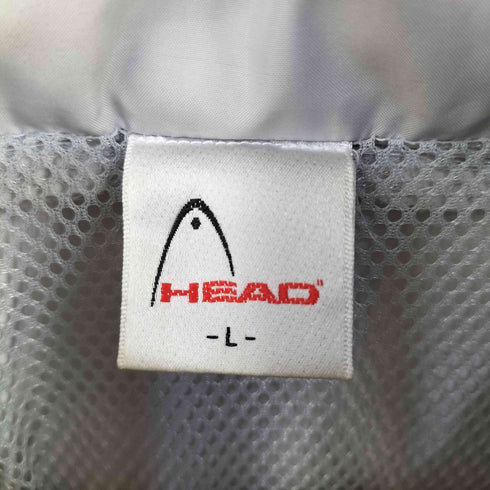 ヘッド HEAD 刺繍 デザイン ナイロン ジップアップ ジャケット メンズ L