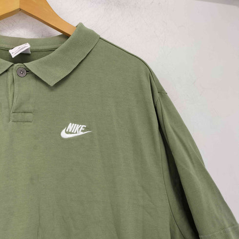 ナイキ NIKE AS M NK CLUB POLO MATCHUP OS OIL GREEN/WHITE メンズ JPN:XL