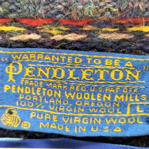 ペンドルトン PENDLETON 70S ノルディック柄 ニットセーター メンズ L