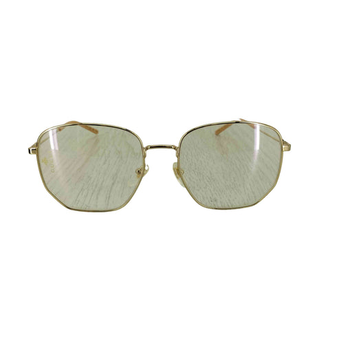 グッチ GUCCI ポリゴンシェイプ クリアレンズ サングラス メンズ 56□18-140