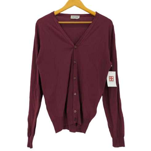 ジョンスメドレー JOHN SMEDLEY 90S Vネック 薄手ニット カーディガン メンズ S