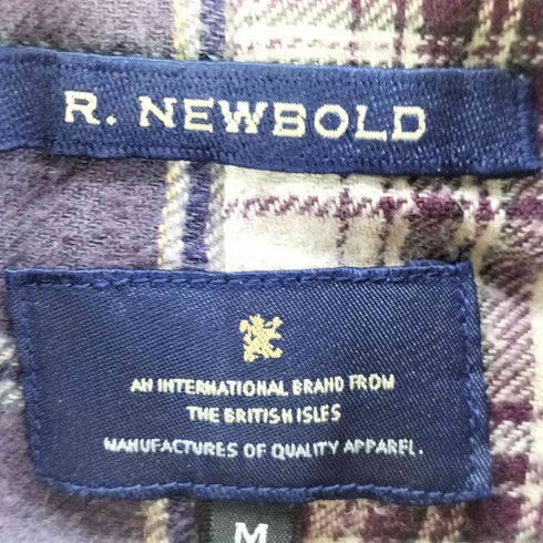 アールニューボールド R.NEWBOLD チェック柄 パッチワーク長袖シャツ メンズ M
